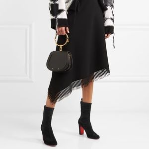 CHRISTIAN LOUBOUTIN Gena 85 suede black ankle boots 36.5